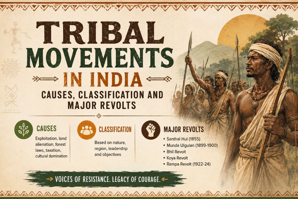 Tribal Movements in India During British Rule: Causes, Classification and Major Revolts – featured image for exam preparation blog