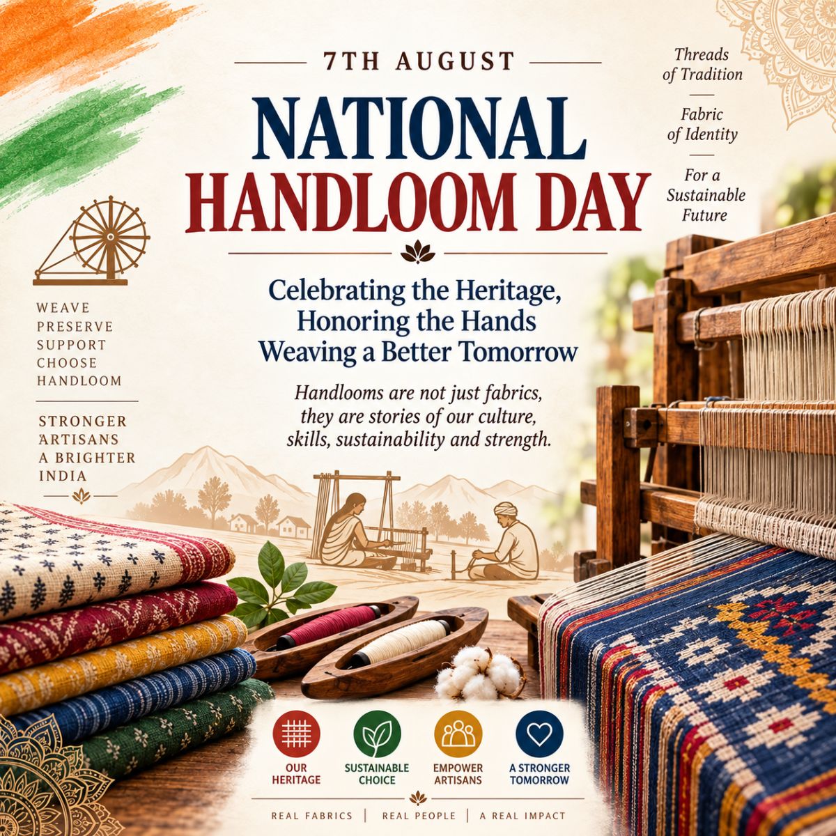 National Handloom Day 2026: History, Significance, Swadeshi Movement, Government Schemes & Important Facts – featured image for exam preparation blog